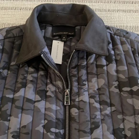 BANANA Republic fashion puffer camo jacket M NWT - Picture 6 of 8